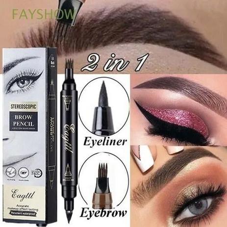 Caneta Sobrancelha Fio A Fio 2 Em 1 Com Delineador Lápis Hen - Tango Febela Tip Brow