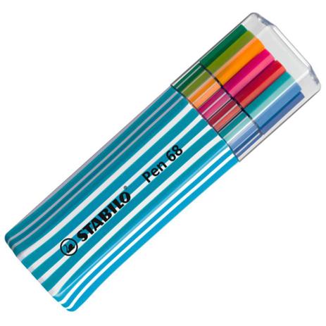 Caneta Stabilo Pen 68 C/15 Cores - Estojo Triangular 6815-05 Menor preço em Caneta Stabilo Pen 68 C/15 Cores - Estojo Triangular 6815-05