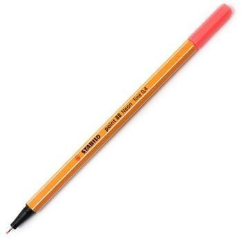 Caneta Stabilo Point Fine 8.8 Neon Vermelho - Sertic Menor preço em Caneta Stabilo Point Fine 8.8 Neon Vermelho - Sertic