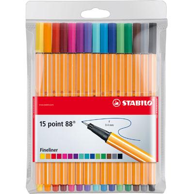 Caneta Stabilo Ponta 0,4 Mm Point 88 Estojo C/15 Cores Menor preço em Caneta Stabilo Ponta 0,4 Mm Point 88 Estojo C/15 Cores