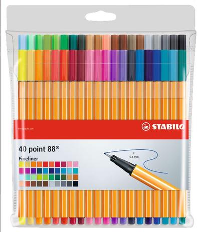 Caneta Stabilo Ponta 0,4 Mm Point 88 Estojo C/40 Cores Menor preço em Caneta Stabilo Ponta 0,4 Mm Point 88 Estojo C/40 Cores