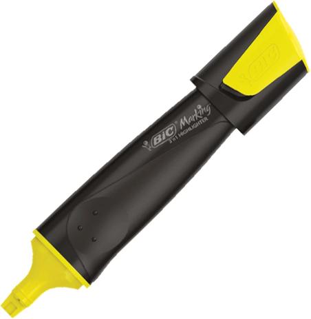 Canetas Marca Texto Marking 3 em 1 Amarela - Bic Menor preço em Canetas Marca Texto Marking 3 em 1 Amarela - Bic