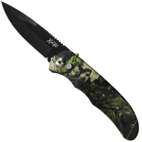 Canivete Tático Xingu XV3279 Verde com Acionamento Automático e Bainha - Genérico Menor preço em Canivete Tático Xingu XV3279 Verde com Acionamento Automático e Bainha - Genérico
