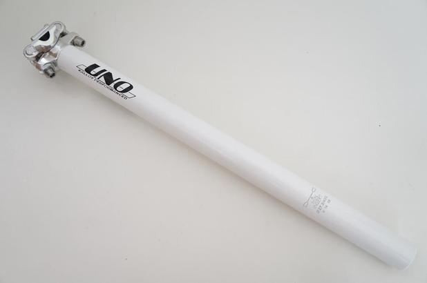 Canote de Selim Uno em Alumínio 27.2 x 400mm Branco com Microajuste Menor preço em Canote de Selim Uno em Alumínio 27.2 x 400mm Branco com Microajuste