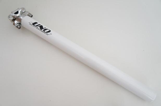 Canote de Selim Uno em Alumínio 31.6 x 400mm Branco com Microajuste Menor preço em Canote de Selim Uno em Alumínio 31.6 x 400mm Branco com Microajuste