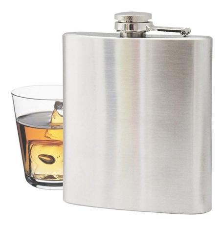Cantil De Bolso Porta Bebida Aço Inox Whisky Vodka Rum 230ml - Inter Ponte - Interponte Menor preço em Cantil De Bolso Porta Bebida Aço Inox Whisky Vodka Rum 230ml - Inter Ponte - Interponte