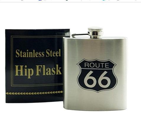 Cantil garrafa inox para bebidas portátil de bolso route 66 210ml - Golden home Menor preço em Cantil garrafa inox para bebidas portátil de bolso route 66 210ml - Golden home