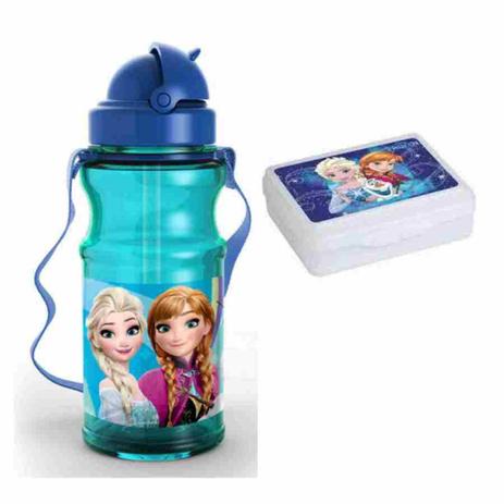 Cantil Garrafa Plastica 500ml Disney Frozen com Porta Lanche - Mochila dermiwil Menor preço em Cantil Garrafa Plastica 500ml Disney Frozen com Porta Lanche - Mochila dermiwil