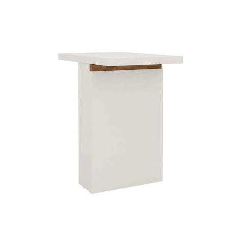Canto p/ mesa de escritorio 68cm em MDF Tampo de Vidro OffWhite/FREIJÓ - Dalla costa Menor preço em Canto p/ mesa de escritorio 68cm em MDF Tampo de Vidro OffWhite/FREIJÓ - Dalla costa