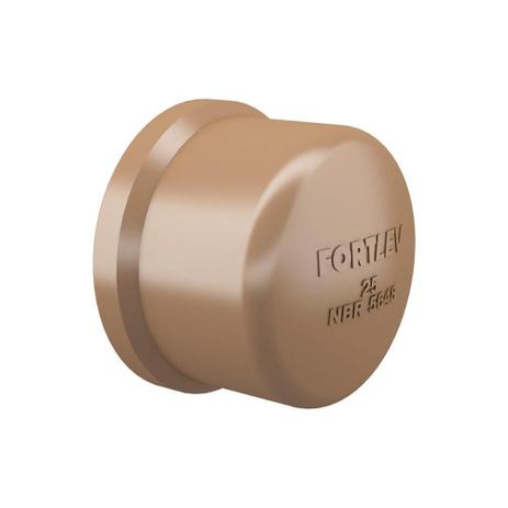 Cap em Pvc Soldável 25mm Marrom - Fortlev Menor preço em Cap em Pvc Soldável 25mm Marrom - Fortlev