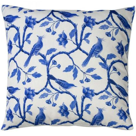 Capa Almofada Poliéster Blue Birds 45cmx45cmx47cm Azul - Urban Menor preço em Capa Almofada Poliéster Blue Birds 45cmx45cmx47cm Azul - Urban