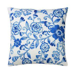 Menor preço em Capa almofada poliester blue flowers azul 45 x 45 cm - Urban