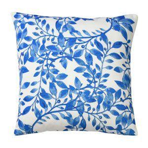 Menor preço em Capa almofada poliester blue leaves azul 45 x 45 cm - Urban