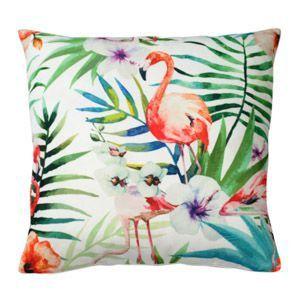 Menor preço em Capa almofada poliester flamingo fd branco 45 x 45 cm - Urban