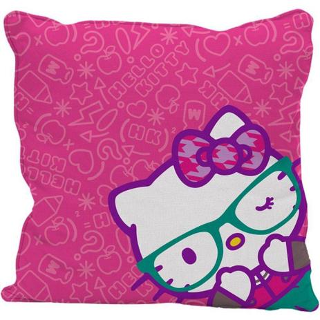 Menor preço em Capa Almofada Poliester Hello Kitty Glasses 45X45 CM - Urban