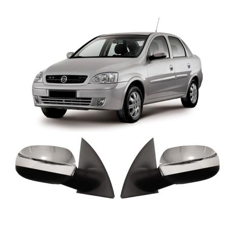 Capa Aplique Corsa 2002 A 2012 Retrovisor Cromado Par - Shekparts Menor preço em Capa Aplique Corsa 2002 A 2012 Retrovisor Cromado Par - Shekparts