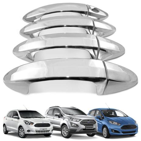 Capa Aplique de Maçaneta Cromada Ecosport New Fiesta Ka 4 Portas - Shekparts Menor preço em Capa Aplique de Maçaneta Cromada Ecosport New Fiesta Ka 4 Portas - Shekparts