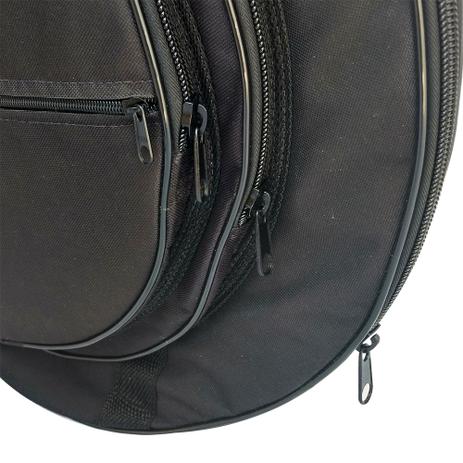 Capa bag case mochila pratos bateria acolchoado com divisão 20” extra luxo - bonga Menor preço em Capa bag case mochila pratos bateria acolchoado com divisão 20” extra luxo - bonga