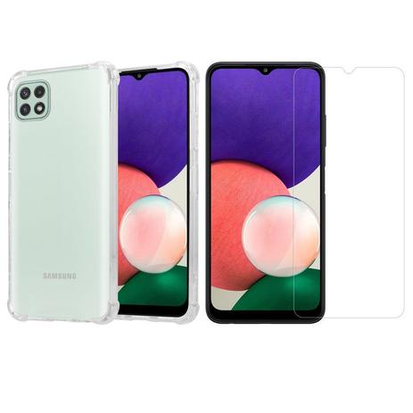 Capa Capinha Anti Impacto + Película de Vidro Comum Para Samsung Galaxy A22  4G 6.4 - Russo Shop - Kit Capinha e Película para Celular - Magazine Luiza