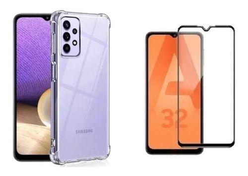Capa Capinha Anti Impacto + Pelicula Vidro 3d Samsung A32 4g - Blance Menor preço em Capa Capinha Anti Impacto + Pelicula Vidro 3d Samsung A32 4g - Blance