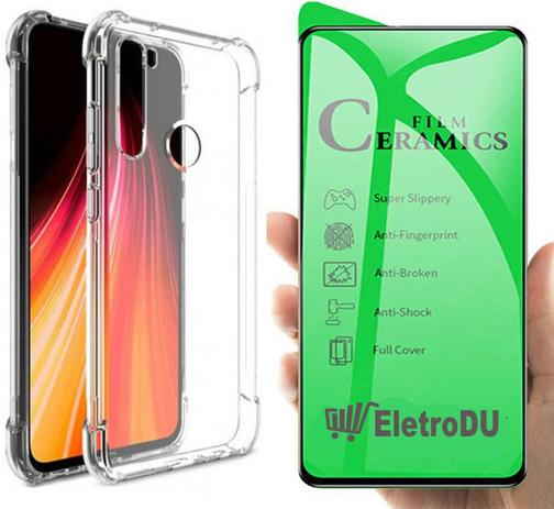 Capa Capinha Case Anti Shock Impacto Compatível com Xiaomi Redmi Note 8 +  Película Ceramica Flexível Nano 9D - Yellow Lens - Kit Capinha e Película  para Celular - Magazine Luiza