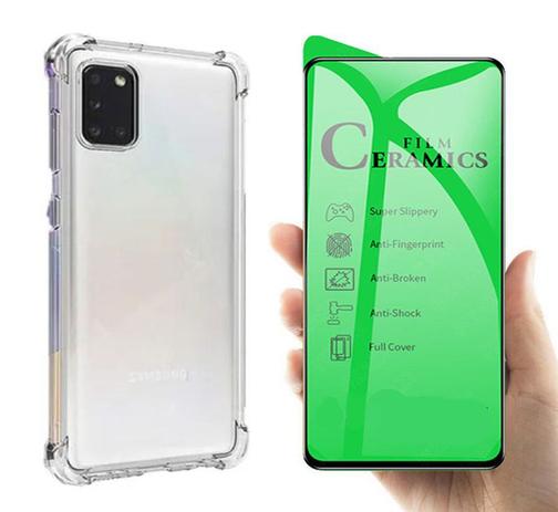 Capa Para Samsung A31 + Película De Vidro Temperado 9h