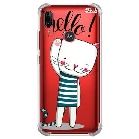 Capa capinha case anti shock moto e6 plus 0435 hello cat - Quarkcase -  Capinha de Celular - Magazine Luiza