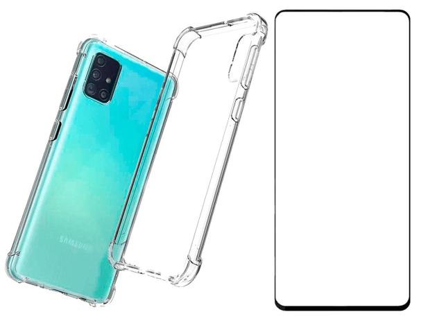 Capa Capinha Case Com Película De Vidro 3D Samsung A71 - Inova - Kit Capinha  e Película para Celular - Magazine Luiza