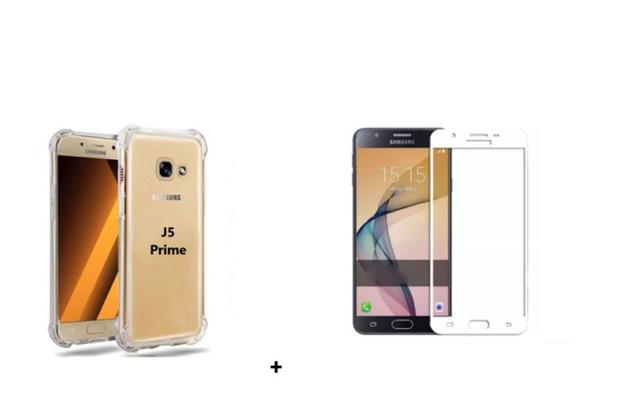 Capa Capinha Case Samsung Galaxy J5 Prime Anti Shock + Película Branca 3D  5D 9D Blindada Cobre 100% Da Tela - ELETRODU - Acessórios Originais para  Celular - Magazine Luiza