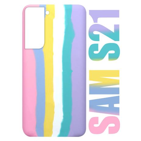 Capa Capinha Case Silicone Aveludada Arco-íris Candy Galaxy S21 G991 6.2 -  Samsung - Capinha de Celular - Magazine Luiza