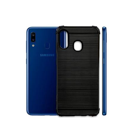 Capa Capinha Emborrachada Samsung Galaxy A20 Carbono - Império das capas -  Capinha de Celular - Magazine Luiza