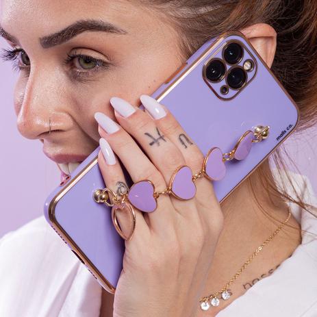 Capa Capinha iPhone 11 Pro Max / Silicone com Corrente Segurador Atras de  Coração - Lilás - Silicone Case - Capinha de Celular - Magazine Luiza