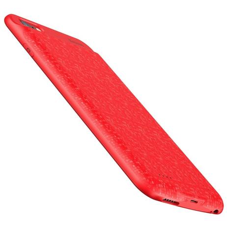 Capa carregadora bateria baseus iphone 7 plus iphone 8 plus 3650mah vermelha Menor preço em Capa carregadora bateria baseus iphone 7 plus iphone 8 plus 3650mah vermelha