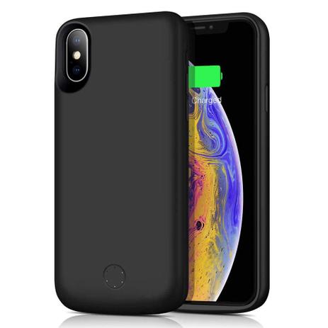 Capa Carregadora Para Iphone Xs Max Techkey 6000mAh Carregador Portátil LED Luz Indicadora Preto Menor preço em Capa Carregadora Para Iphone Xs Max Techkey 6000mAh Carregador Portátil LED Luz Indicadora Preto