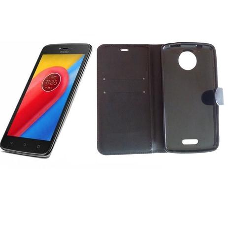 Capa Carteira Anti Impacto Motorola Moto C Preta Menor preço em Capa Carteira Anti Impacto Motorola Moto C Preta