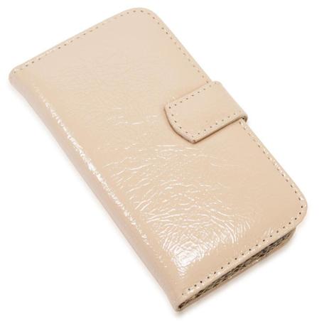 Capa carteira couro verniz nude iphone 8 plus - Cellway Menor preço em Capa carteira couro verniz nude iphone 8 plus - Cellway
