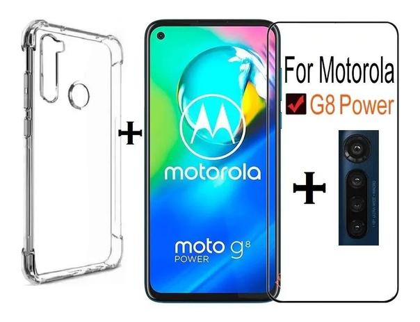Capa Case Anti Impacto Moto G8 Power + Pelicula Vidro 9D + Pelicula da  Camera - Flex - Kit Capinha e Película para Celular - Magazine Luiza