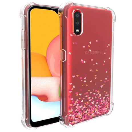 Capa Case Anti Impactos Chuva Corações Galaxy A01 - Encapar - Capinha de  Celular - Magazine Luiza