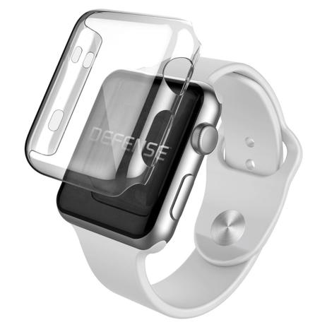 Capa Case Apple Watch 38mm Defense 360 X-Doria Clear Full Body com Pelicula 3D Tela Inteira Premium Menor preço em Capa Case Apple Watch 38mm Defense 360 X-Doria Clear Full Body com Pelicula 3D Tela Inteira Premium