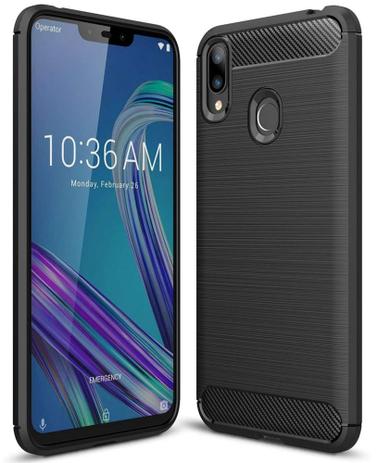 Capa Case Asus Zenfone Max (M2) (ZB633KL) (Tela 6.3) Carbon Fiber Anti  Impacto - Preto - Kit Capinha e Película para Celular - Magazine Luiza