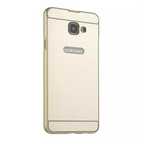 Capa Case Bumper Espelhada Samsung Galaxy A7 A710 2016 Dourada - Planeta case Menor preço em Capa Case Bumper Espelhada Samsung Galaxy A7 A710 2016 Dourada - Planeta case