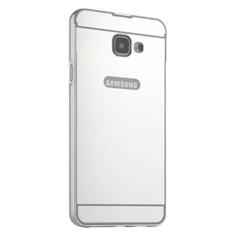 Capa Case Bumper Espelhada Samsung Galaxy A7 A710 2016 Prata - Planeta case Menor preço em Capa Case Bumper Espelhada Samsung Galaxy A7 A710 2016 Prata - Planeta case
