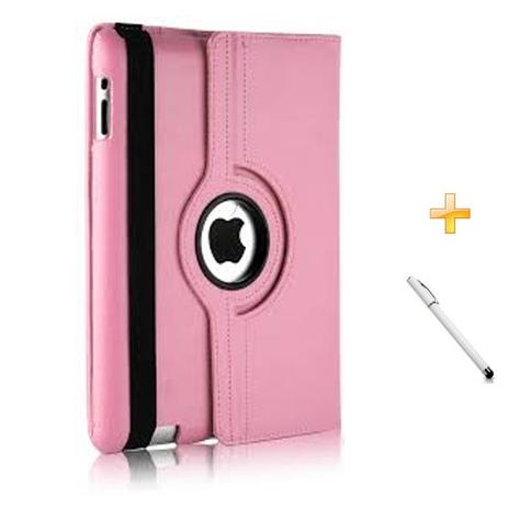 Capa/Case Couro iPad Mini 2/3 Giratória 360 / Caneta Touch (Rosa) - Skin t18 é boa?