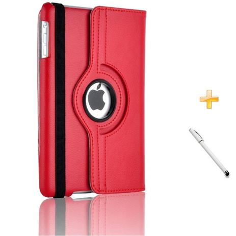 Capa/Case Couro iPad Mini 2/3 Giratória 360 / Caneta Touch (Vermelho) - Skin t18 Menor preço em Capa/Case Couro iPad Mini 2/3 Giratória 360 / Caneta Touch (Vermelho) - Skin t18
