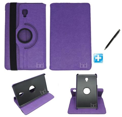 Menor preço em Capa Case Galaxy Tab A 8.0 2017 - T385 Giratória 360 / Caneta Touch (Roxo) - Skin t18