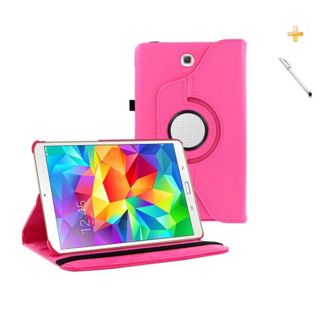 Capa Case Galaxy Tab A - 9.7 P550 / P555 Giratória 360 / Caneta Touch (Pink) - Skin t18 Menor preço em Capa Case Galaxy Tab A - 9.7 P550 / P555 Giratória 360 / Caneta Touch (Pink) - Skin t18