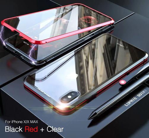 Capa Case Magnética Blindada iPhone XS Max - Vermelho - Luphie Menor preço em Capa Case Magnética Blindada iPhone XS Max - Vermelho - Luphie