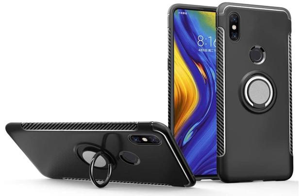 Capa Case Protetora Xiaomi Mi Mix 3 (Tela 6.3) Carbon Com Stand e Anel 360  - Preto - Capinha de Celular - Magazine Luiza