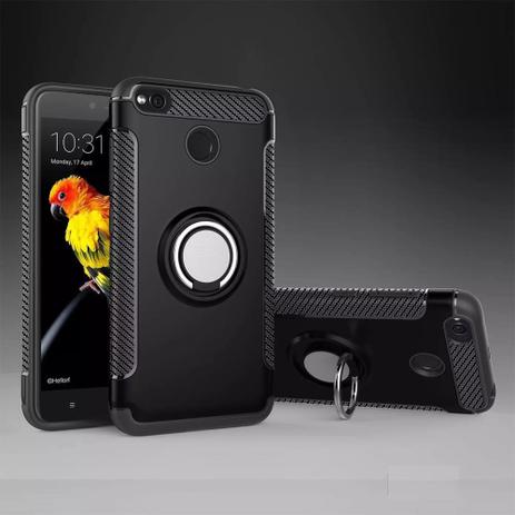 Capa Case Protetora Xiaomi Redmi 4x (Tela 5) Carbon Com Stand e Anel 360 -  Preto - Capinha de Celular - Magazine Luiza