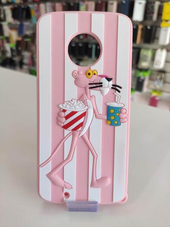 Capa Celular Motorola G6 Pantera Cor De Rosa Emborrachada - Motomo - Capinha  de Celular - Magazine Luiza